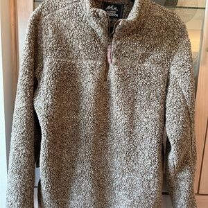 Alpine Sherpa Men's Zip Up Sweater - Cozy Brown